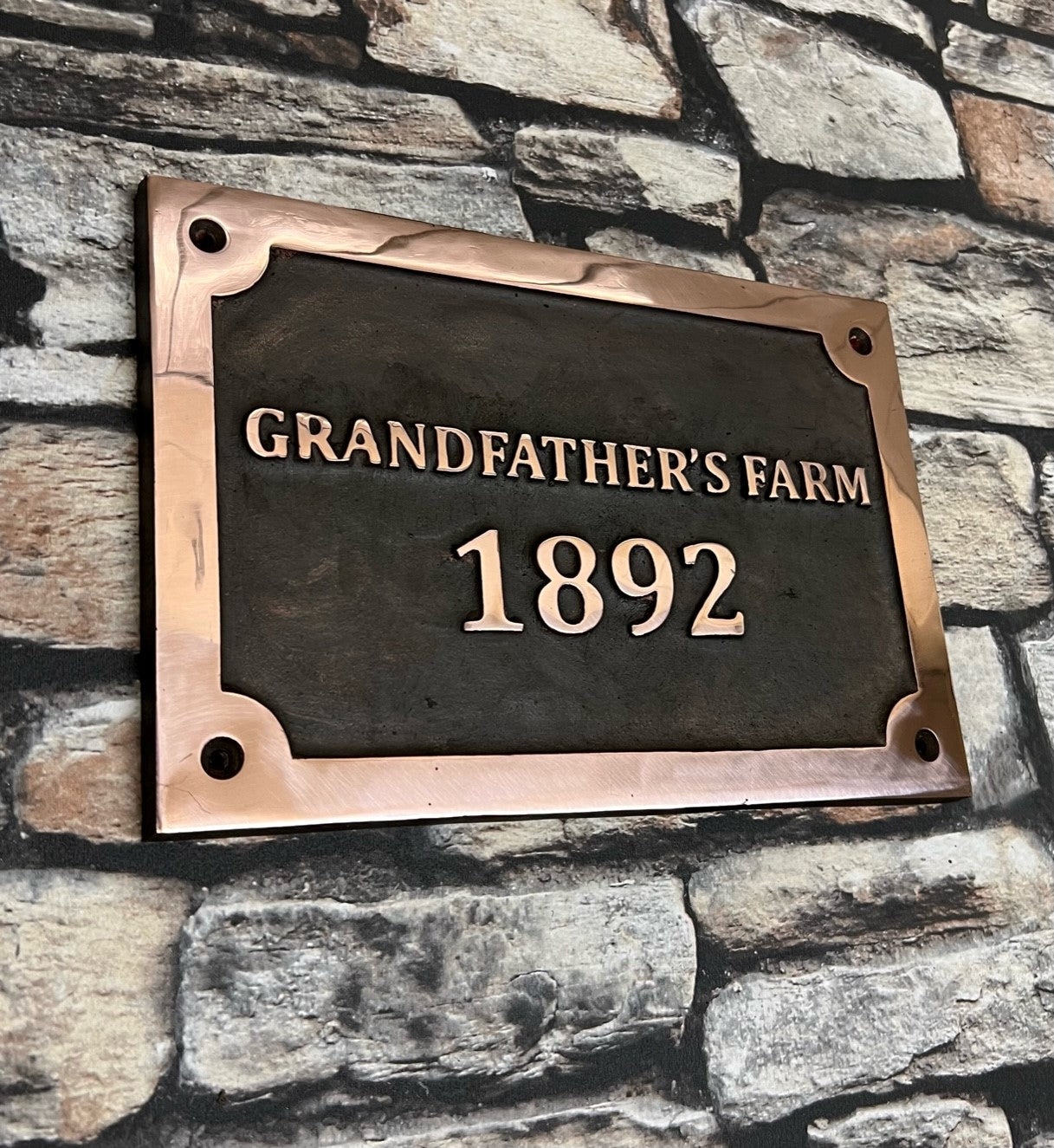 House Name Sign in Copper