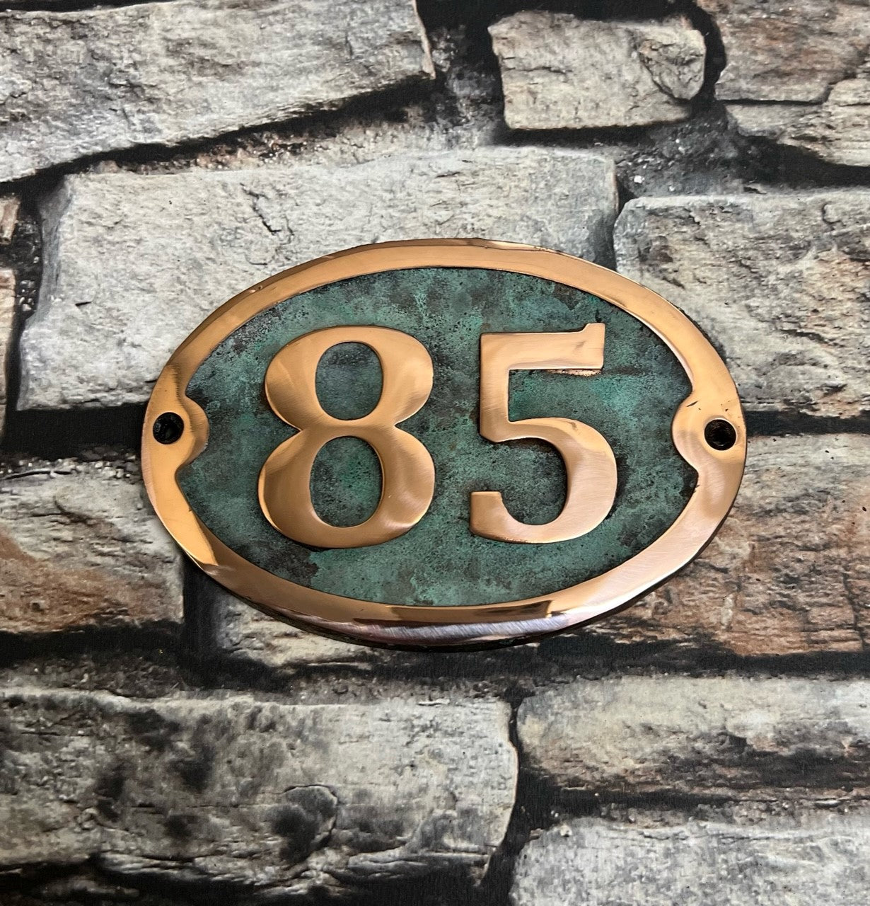 Copper Sign for house numbers