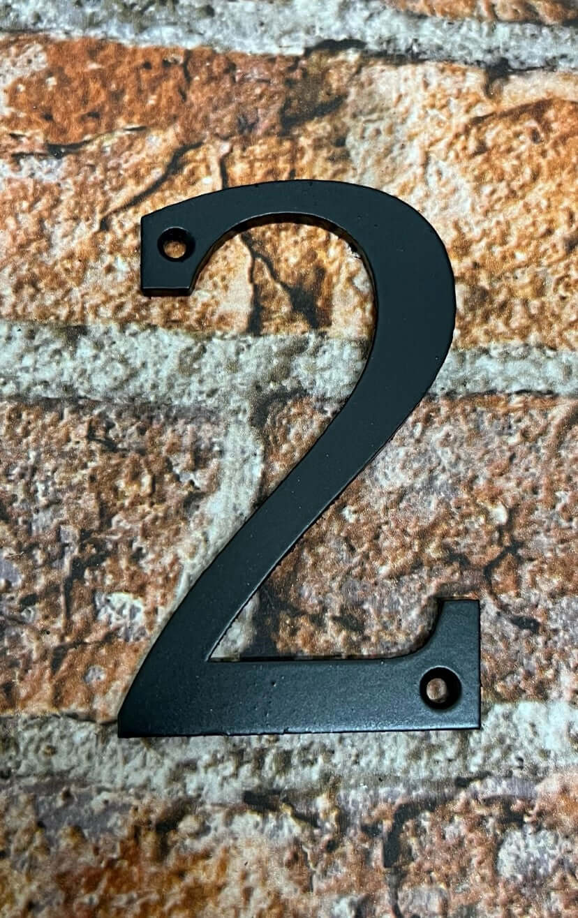 House numbers in black