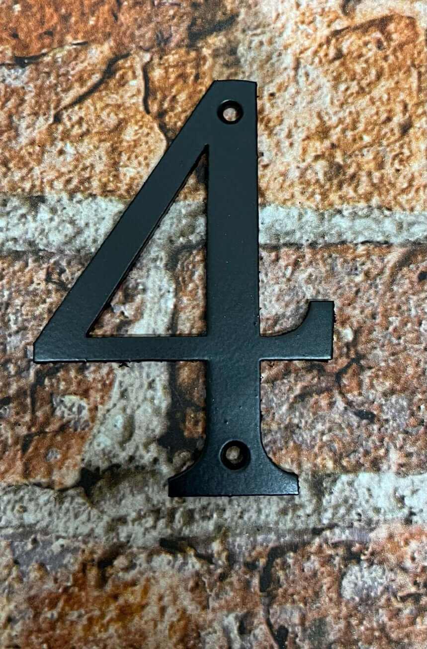 House numbers in black