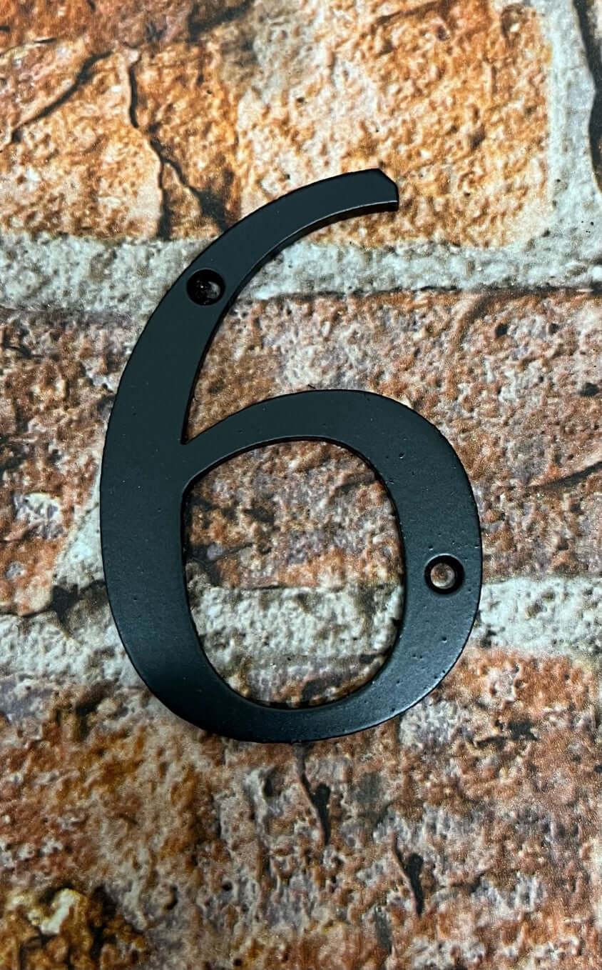 House numbers in black