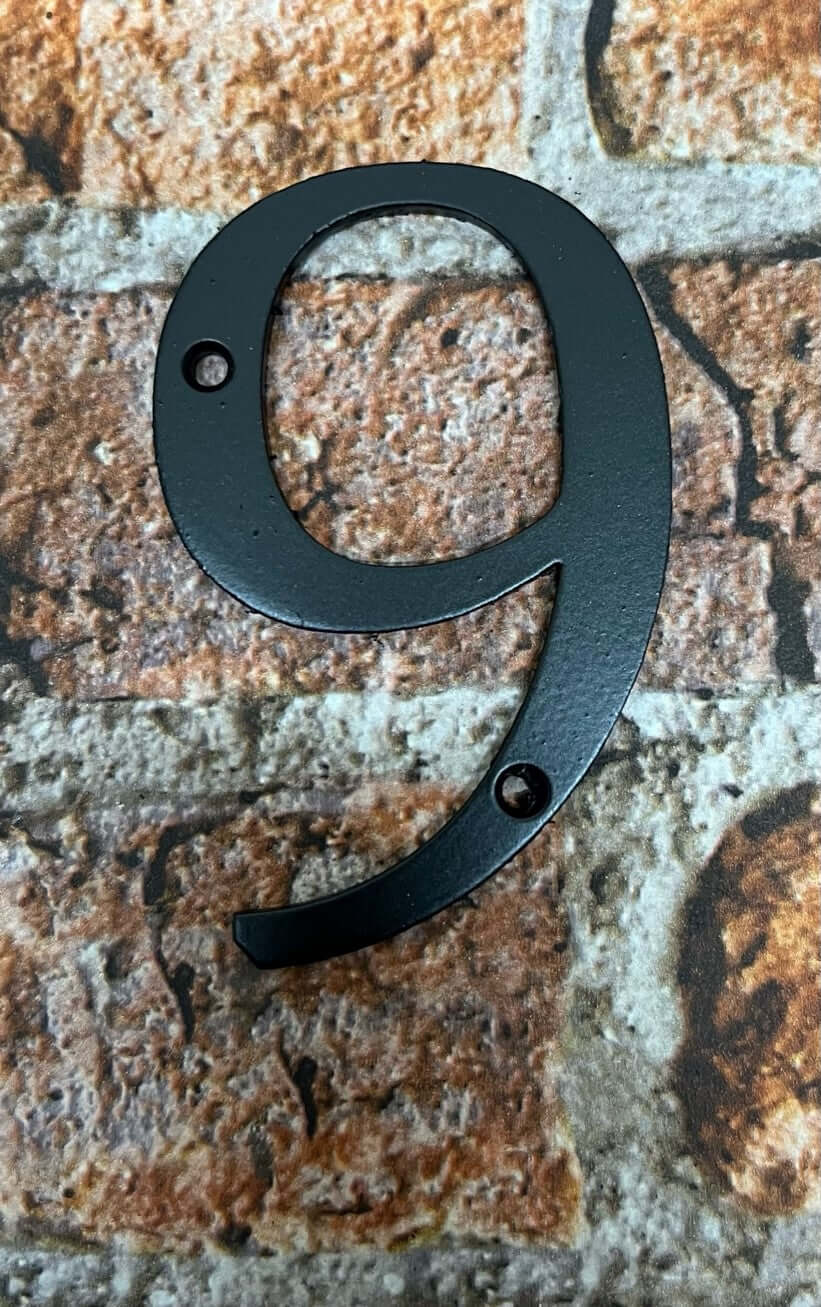House numbers in black