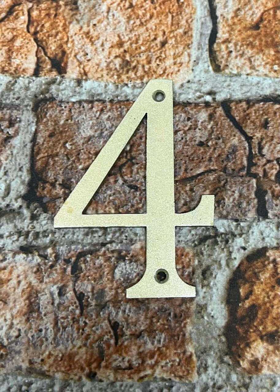 Door numbers in gold