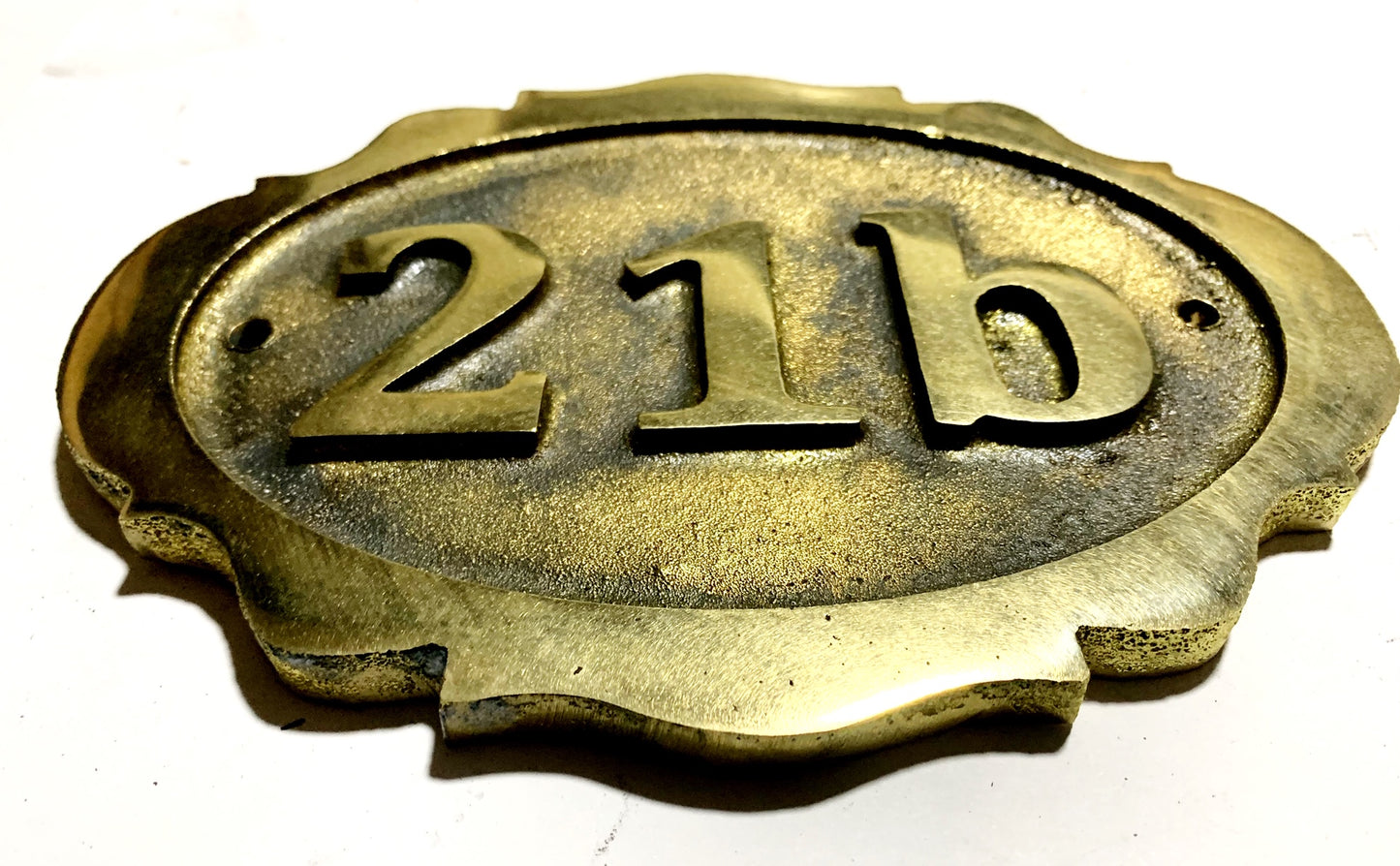 Traditional House Number Sign in Bronze