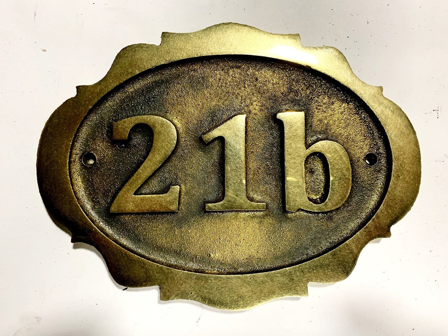 Traditional House Number Sign in Bronze