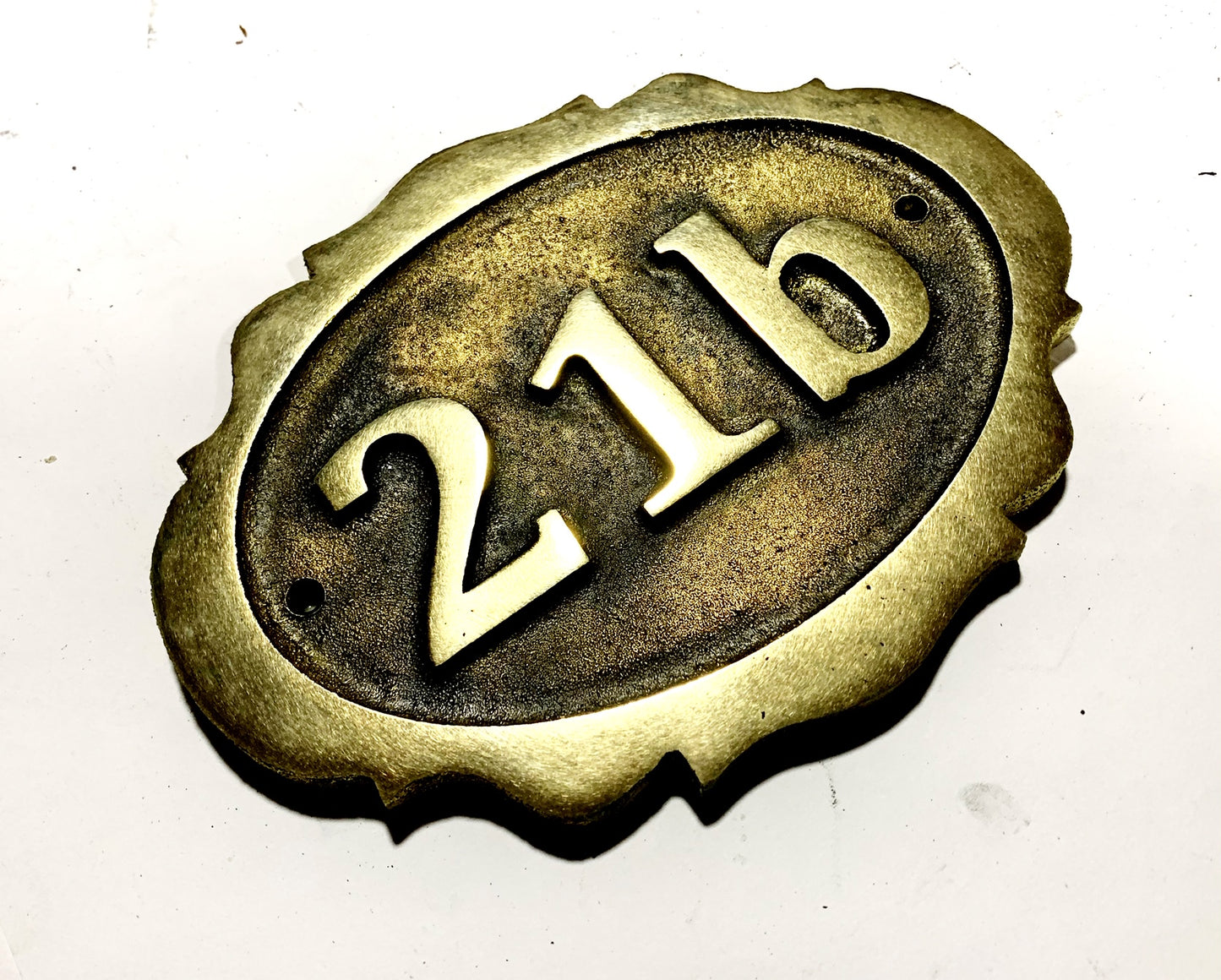 Traditional House Number Sign in Bronze