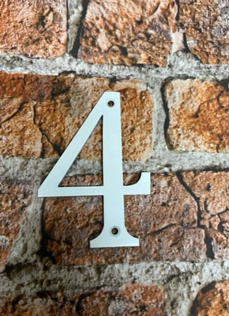 Metal House Numbers Door Numbers in white