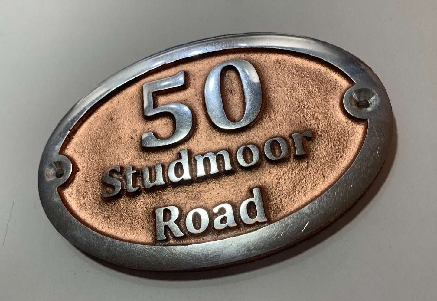 Metal House Sign Oval