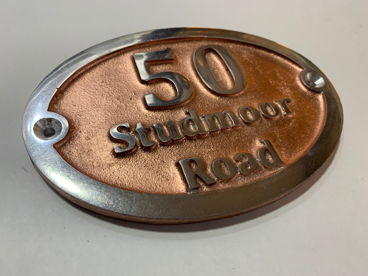 Metal House Sign Oval