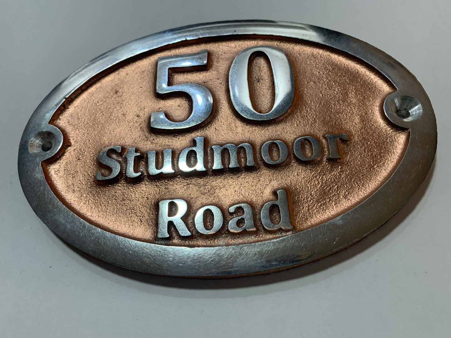 Metal House Sign Oval