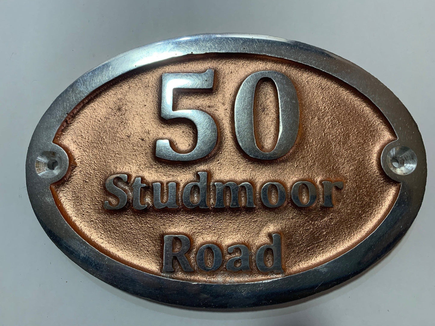 Metal House Sign Oval