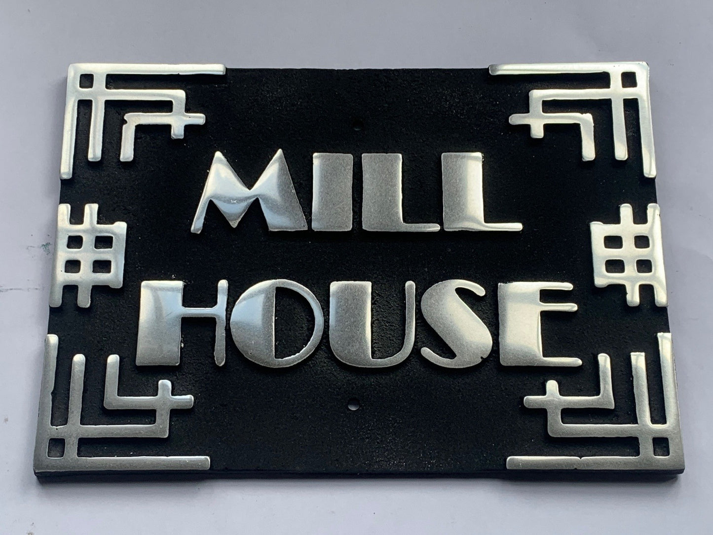 Metal House Name Sign Art Deco