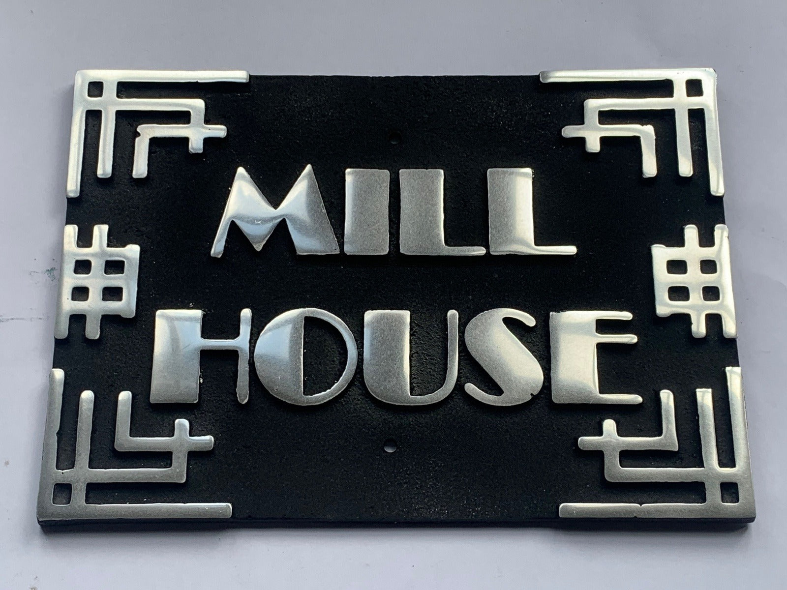 Metal House Name Sign Art Deco