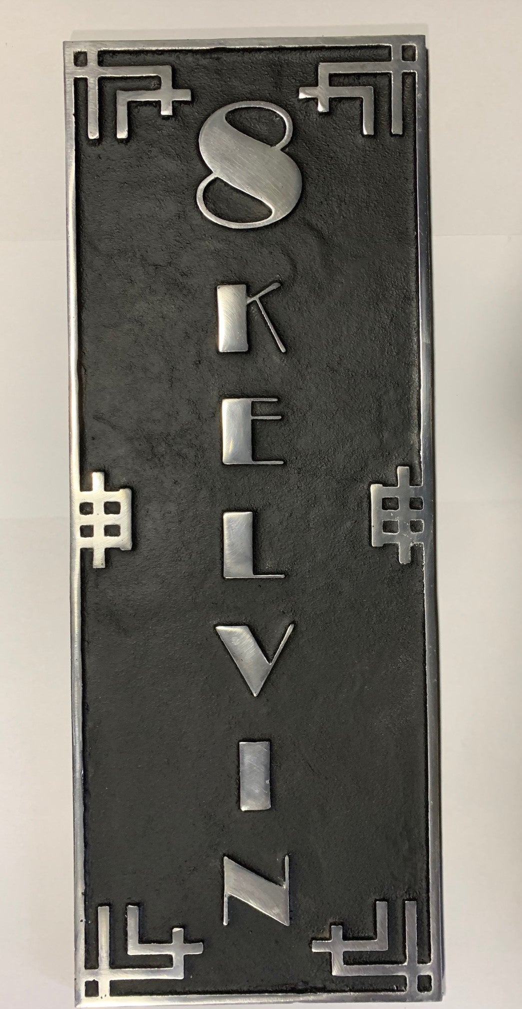 Art Deco Metal House Plaque