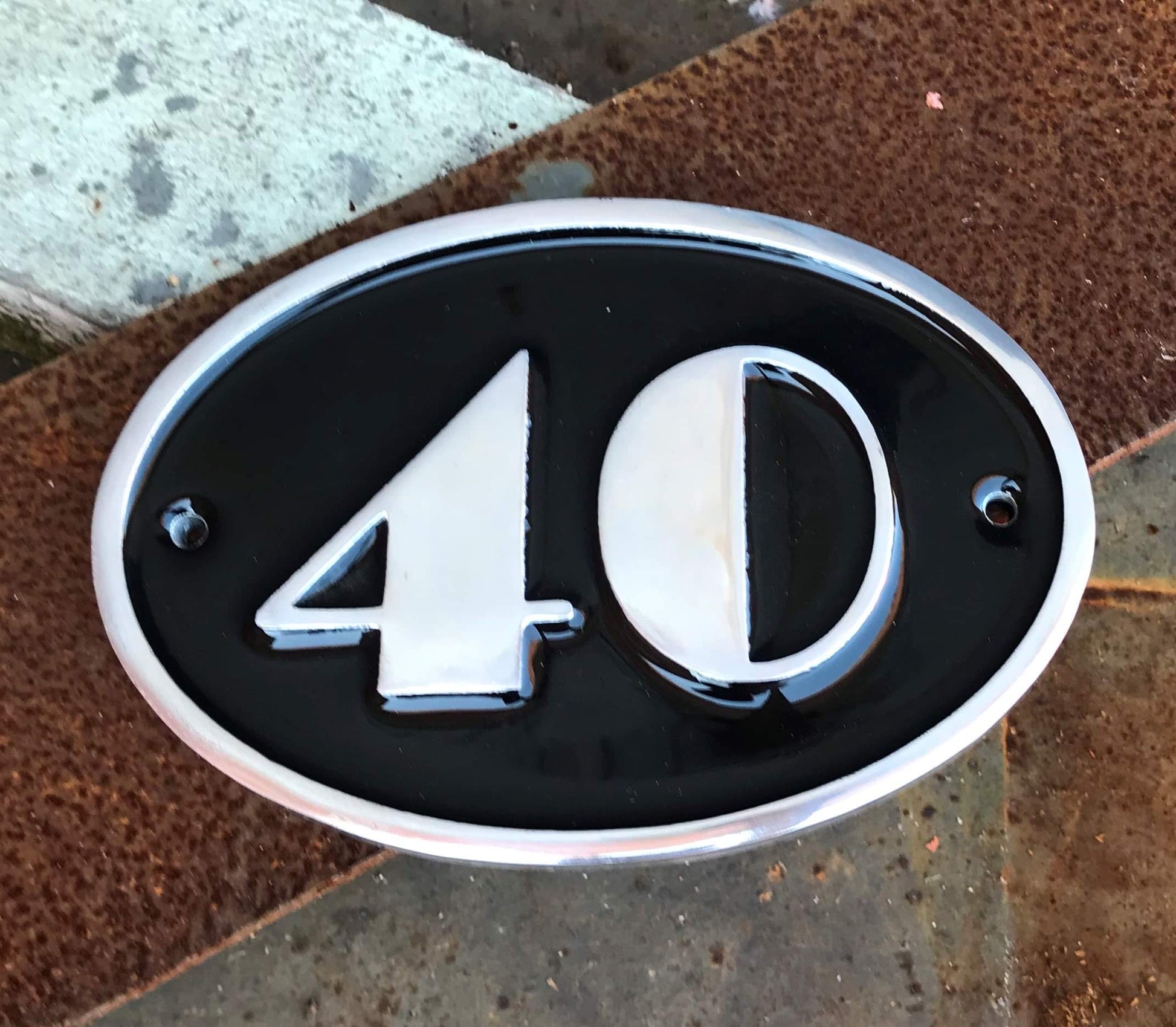 House Number Sign Art Deco