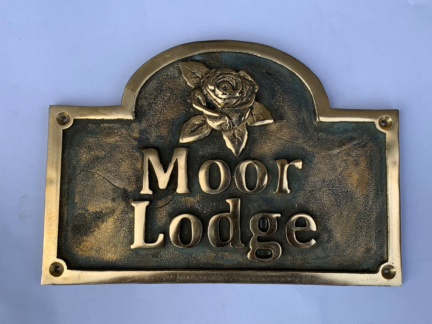 address plaque bronze