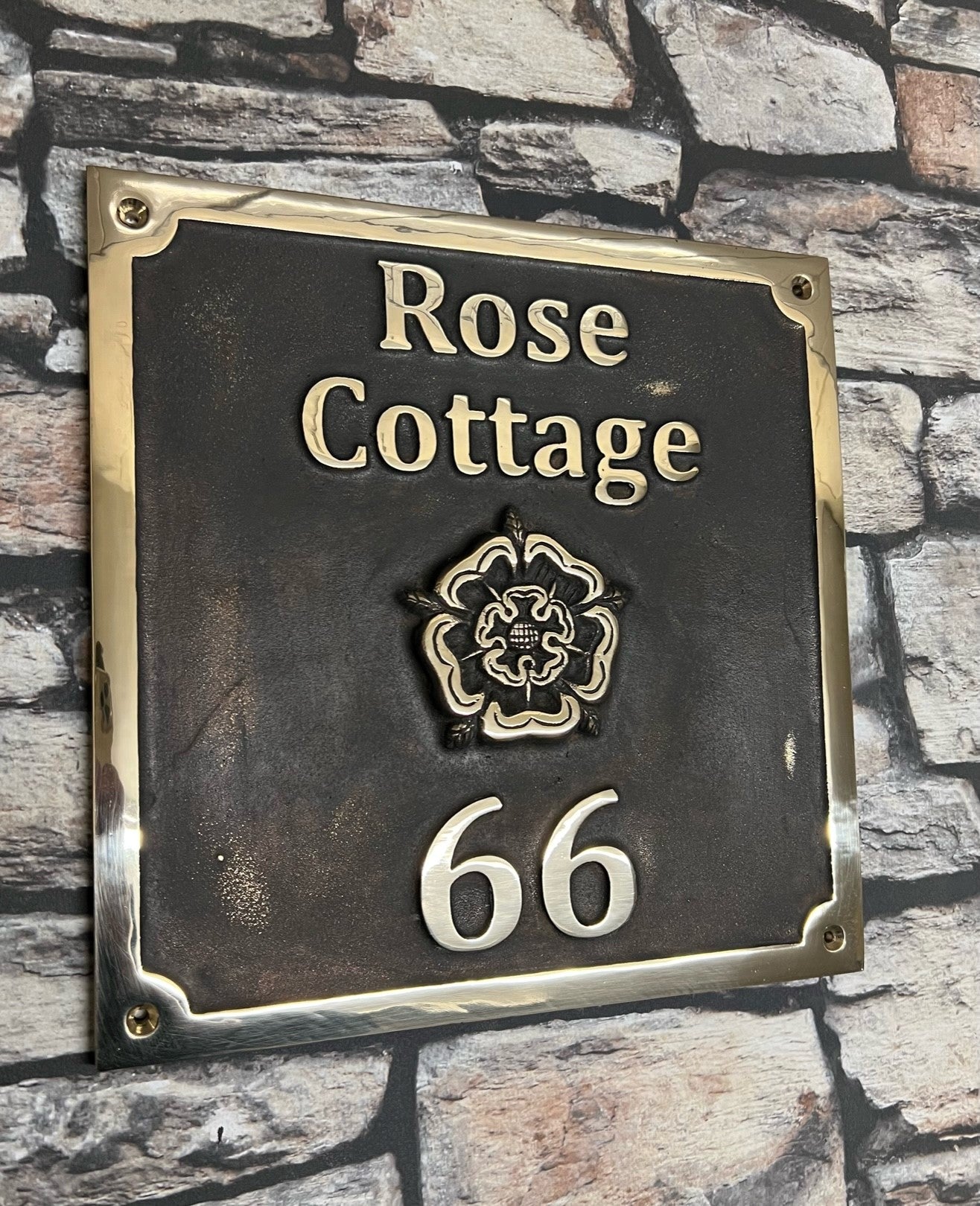 house name sign Tudors Cast Bronze