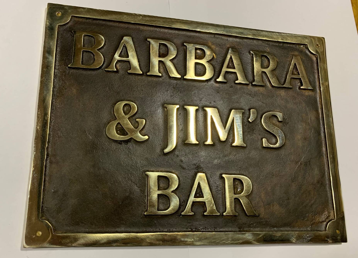 bronze wedding anniversary plaque