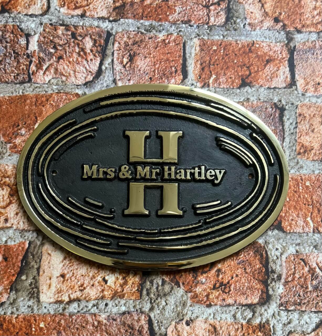 cast wedding plate in bronze