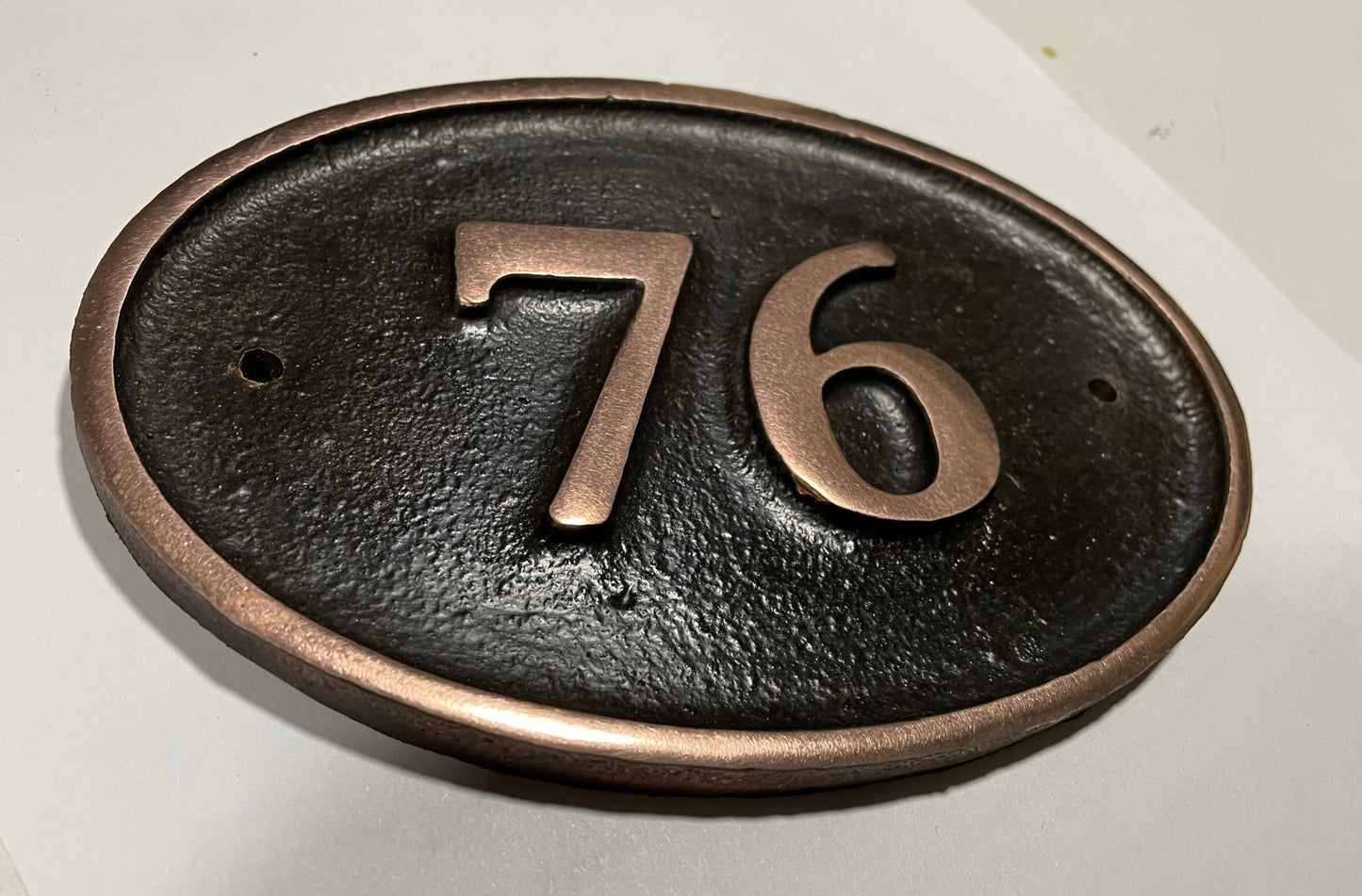 House Number Sign Cast Copper