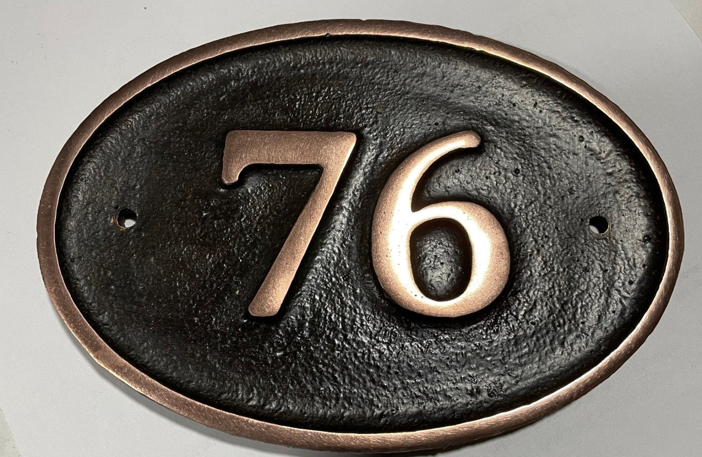 House Number Sign Cast Copper