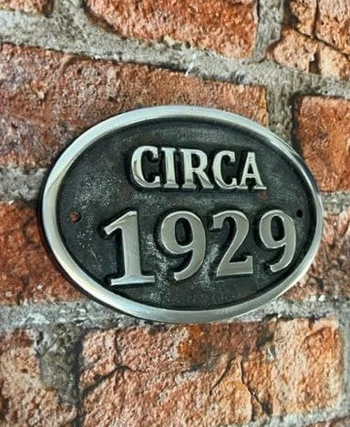 house date sign in aluminium