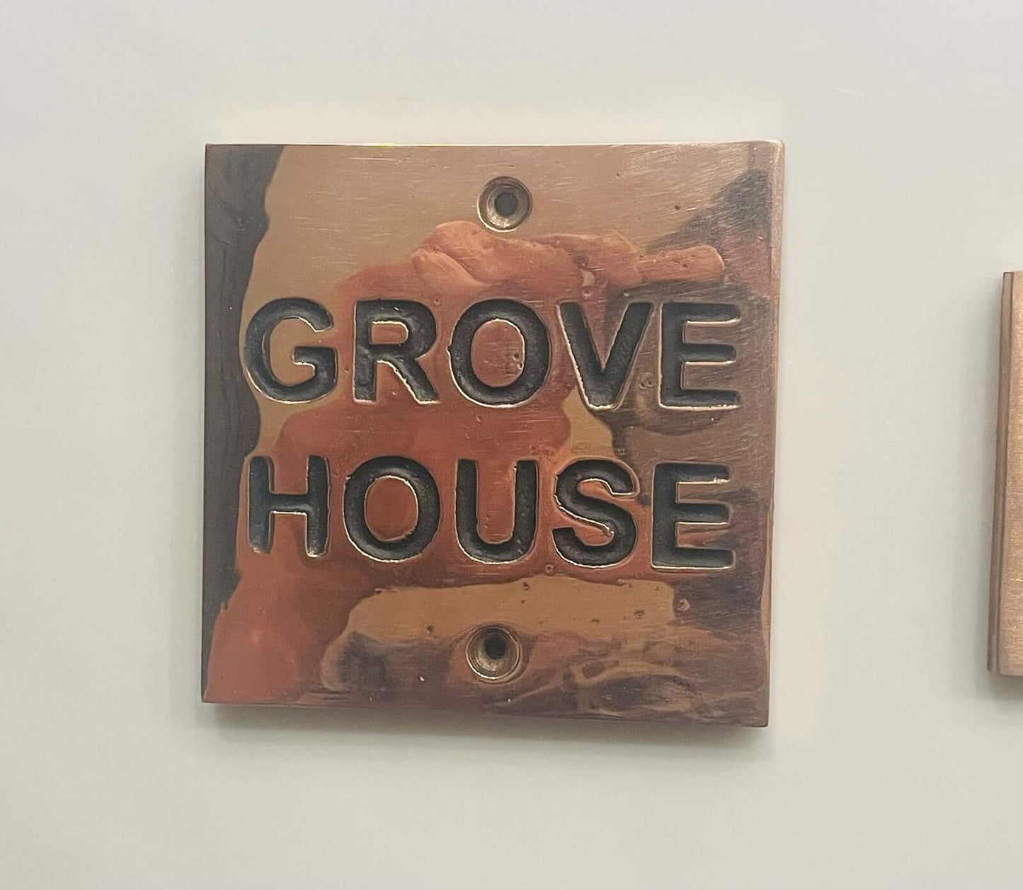 copper name plate
