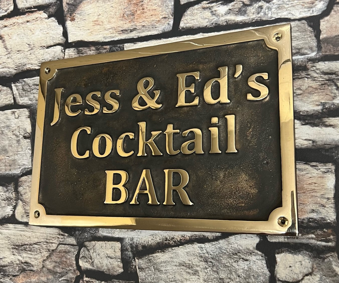 Custom plaque in bronze
