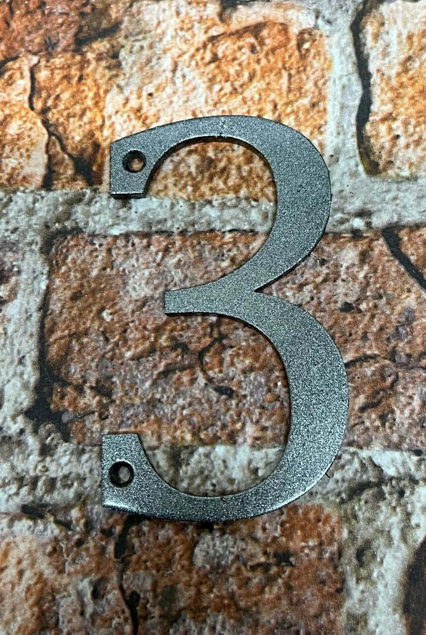 Aluminium Door numbers in grey