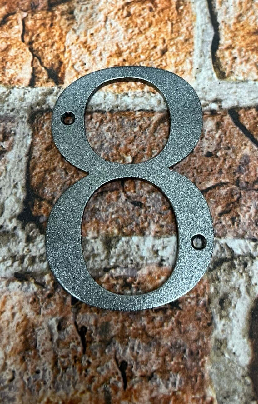 Aluminium Door numbers in grey