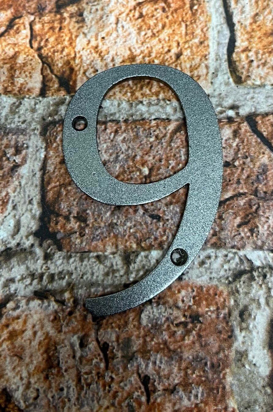 Aluminium Door numbers in grey
