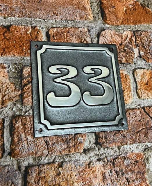 House Number Sign Art Nouveau