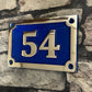 House Number Plaque in Blue