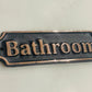 copper signs for bathrooms