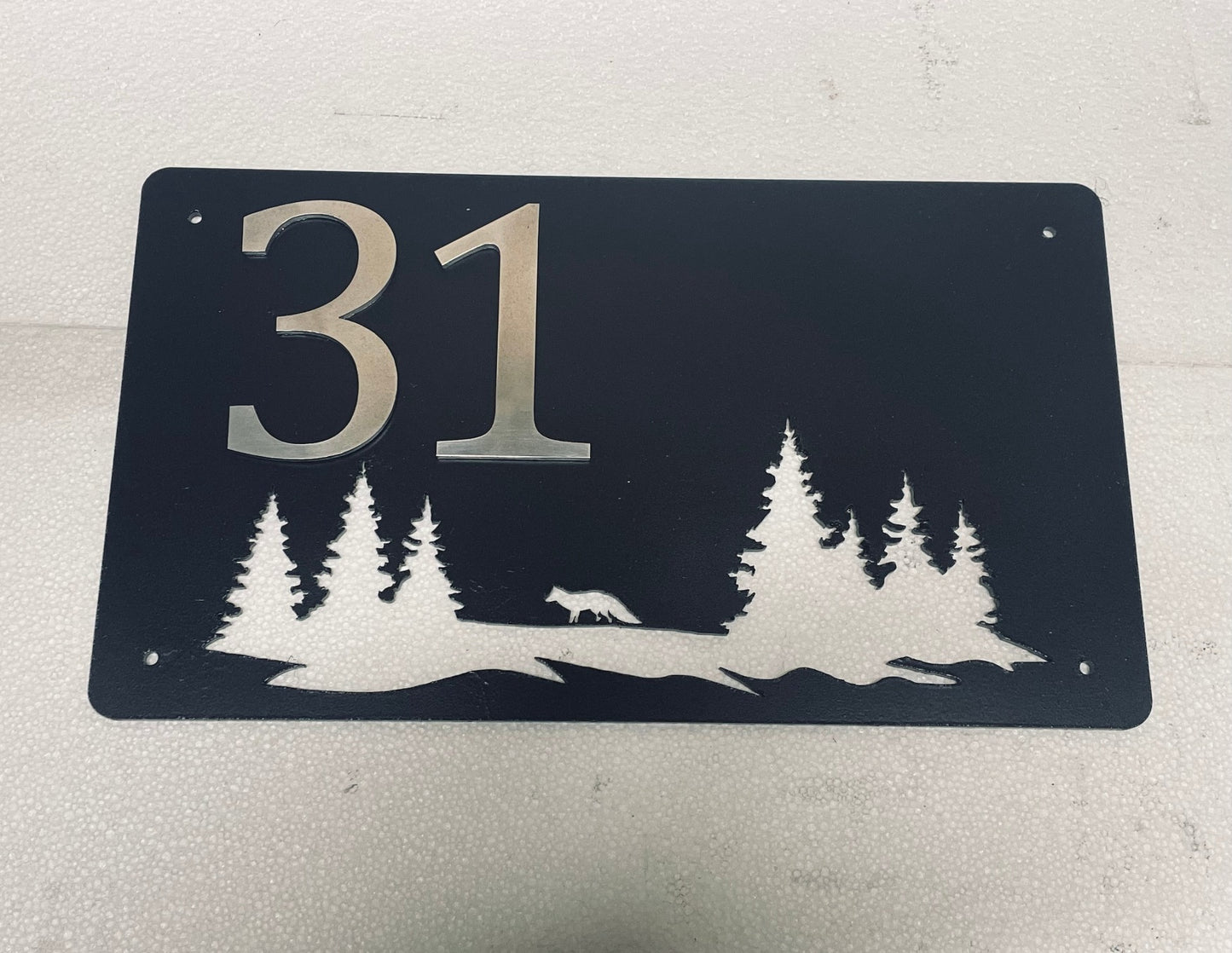 House number sign wildlife design