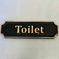 Toilet Sign in Copper