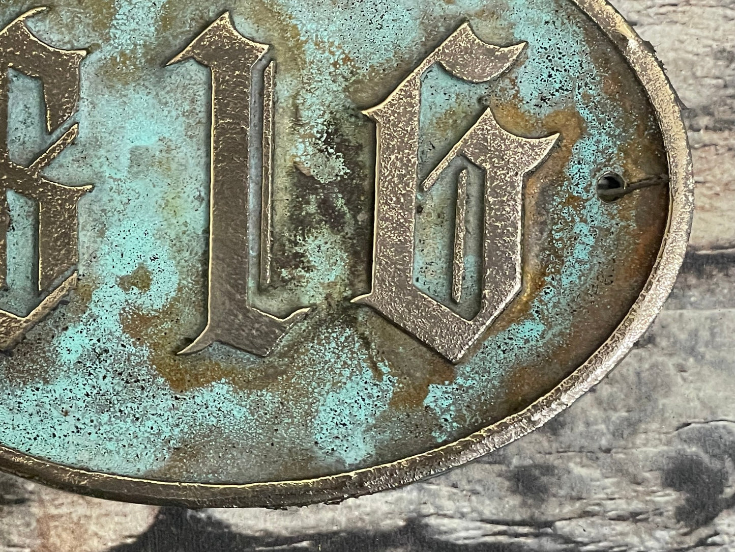Traditional House Sign with Old English Font