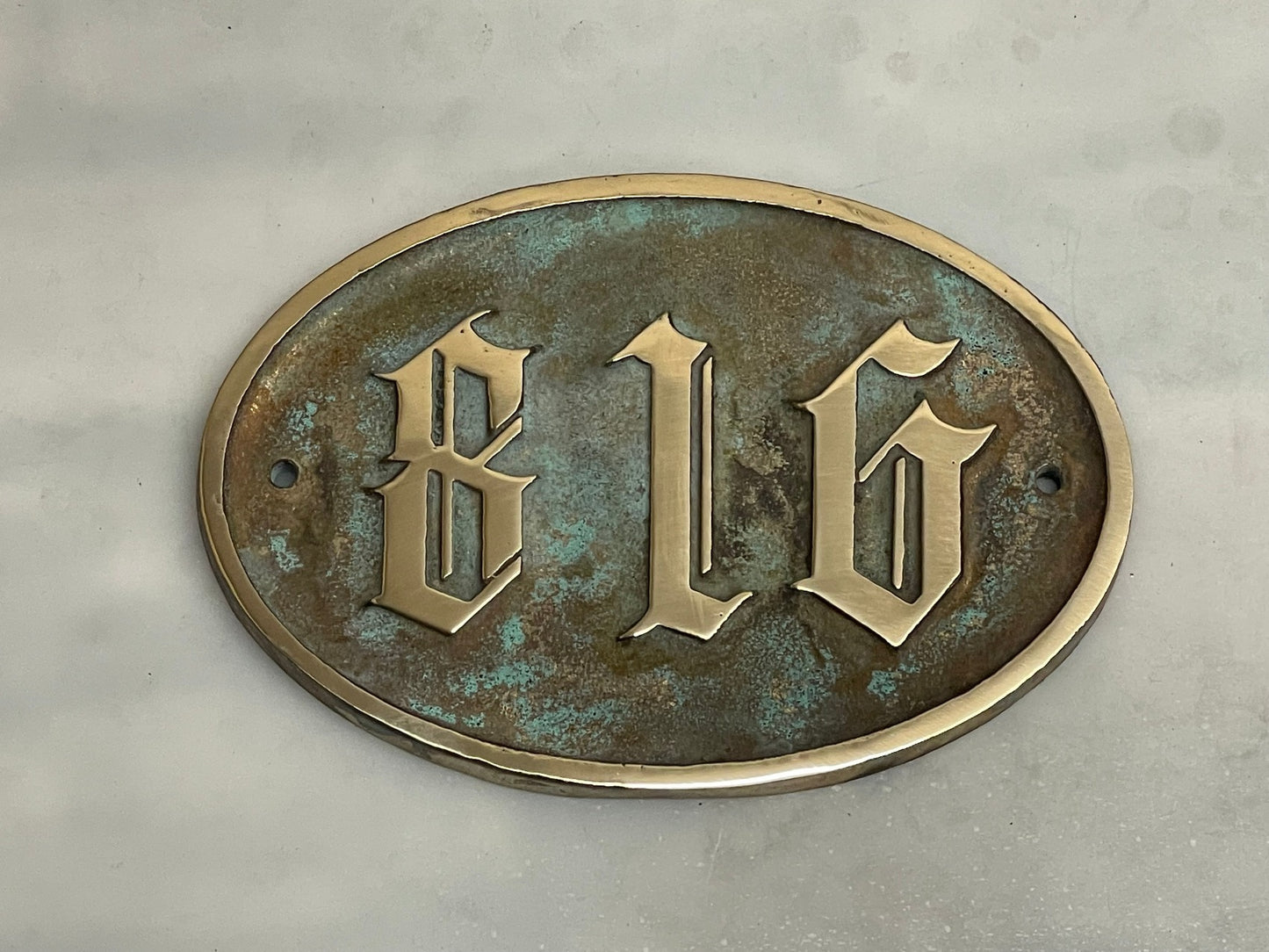 Traditional House Sign with Old English Font