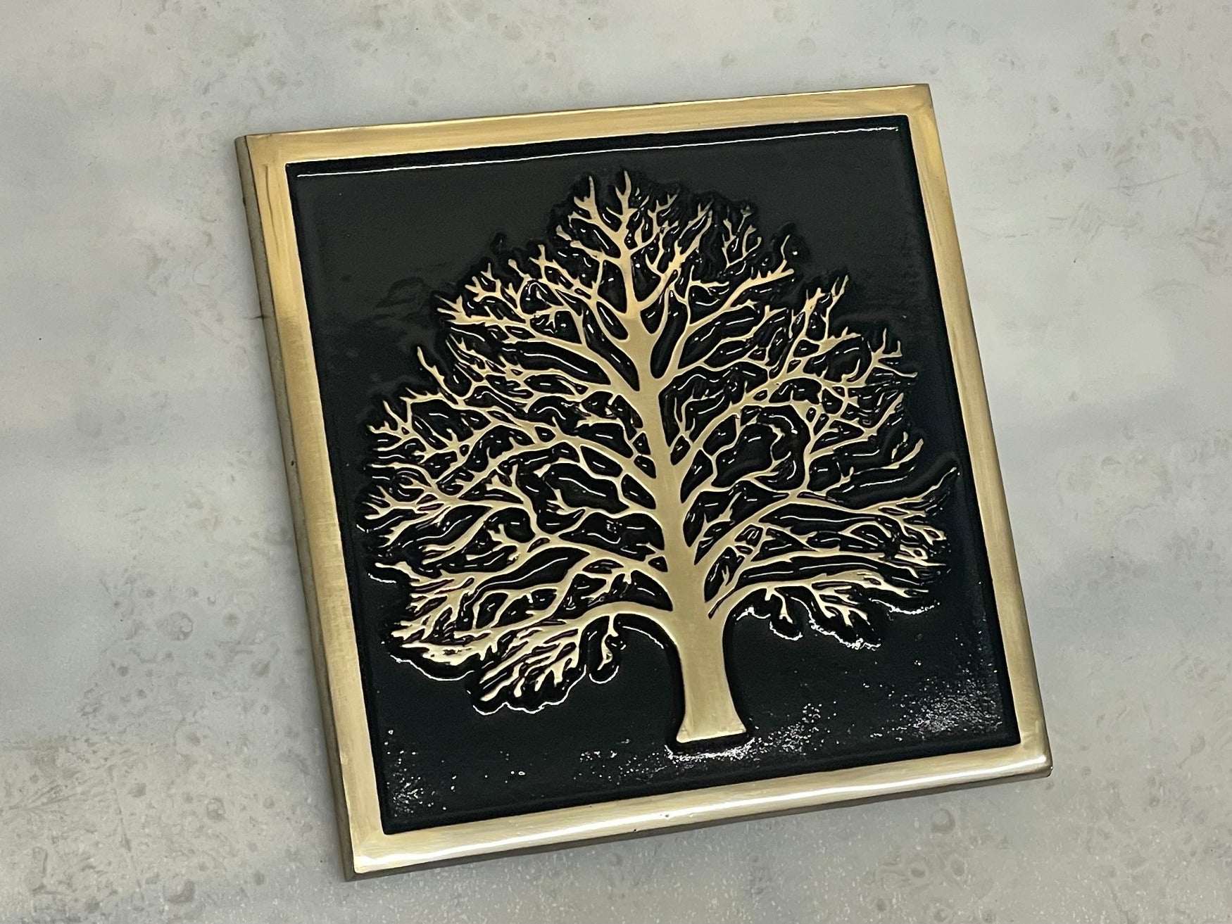 Silver / Gold / Copper artistic tree feature tile - wall decor