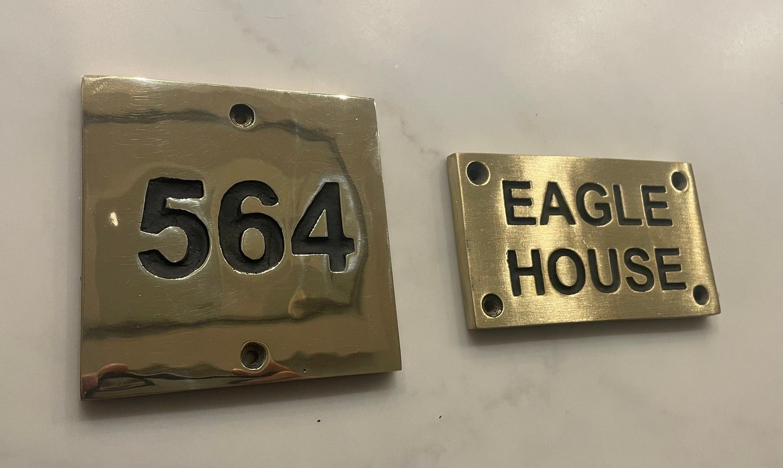 house number sign in Bronze Metal