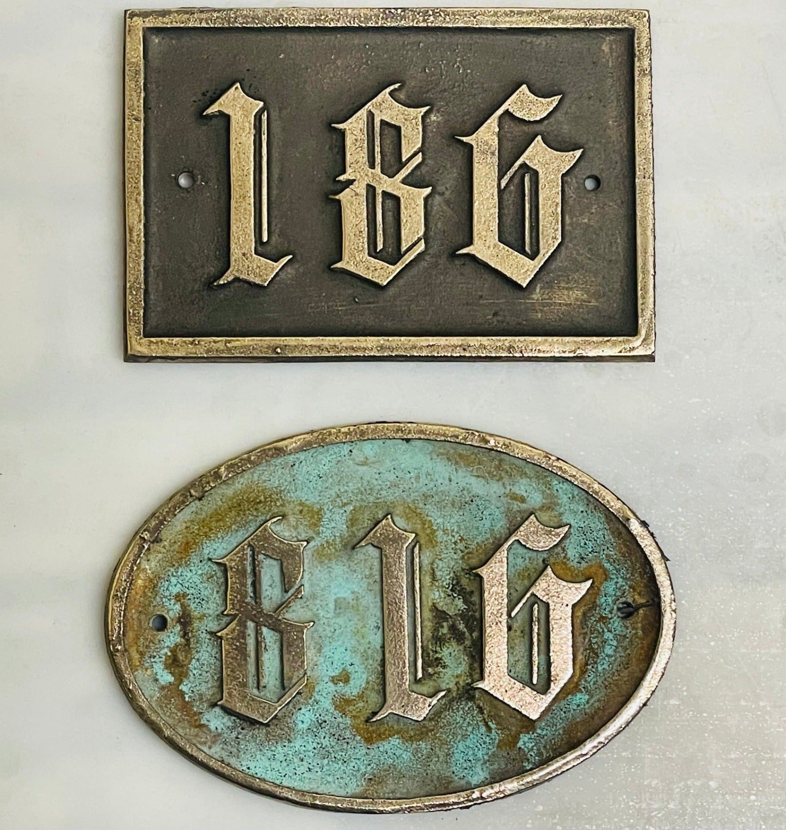 Traditional house sign old English font