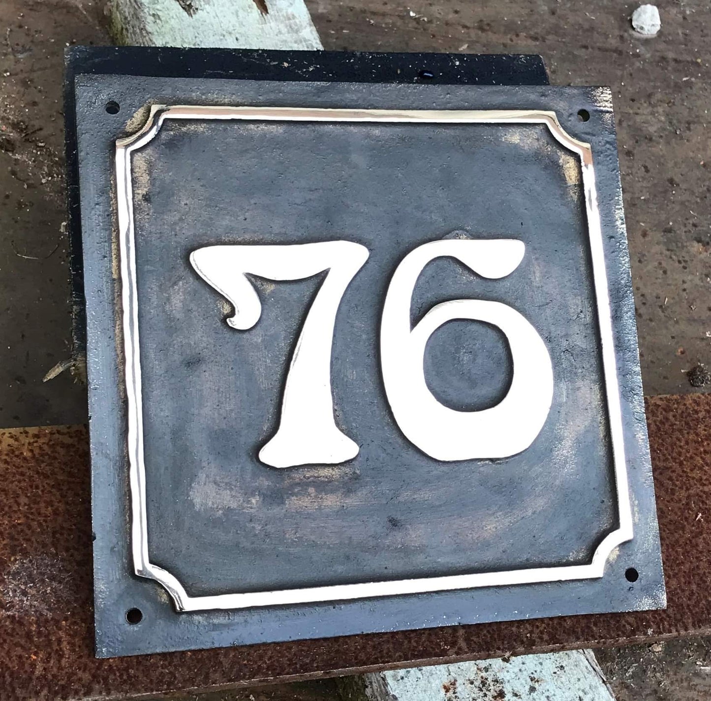 House Number Sign Art Nouveau Bronze