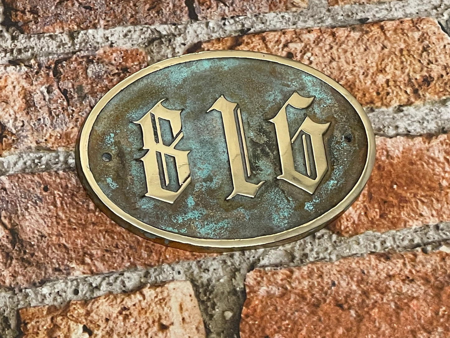 Traditional House Sign with Old English Font