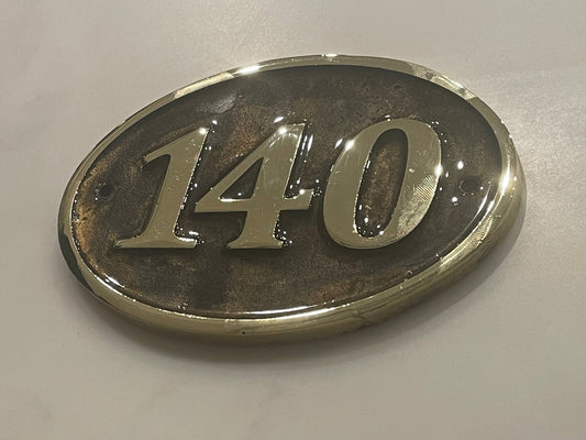 House Number Sign Cast Bronze Plaque