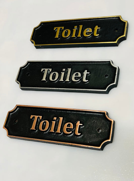 Decorative Metal Toilet Signs