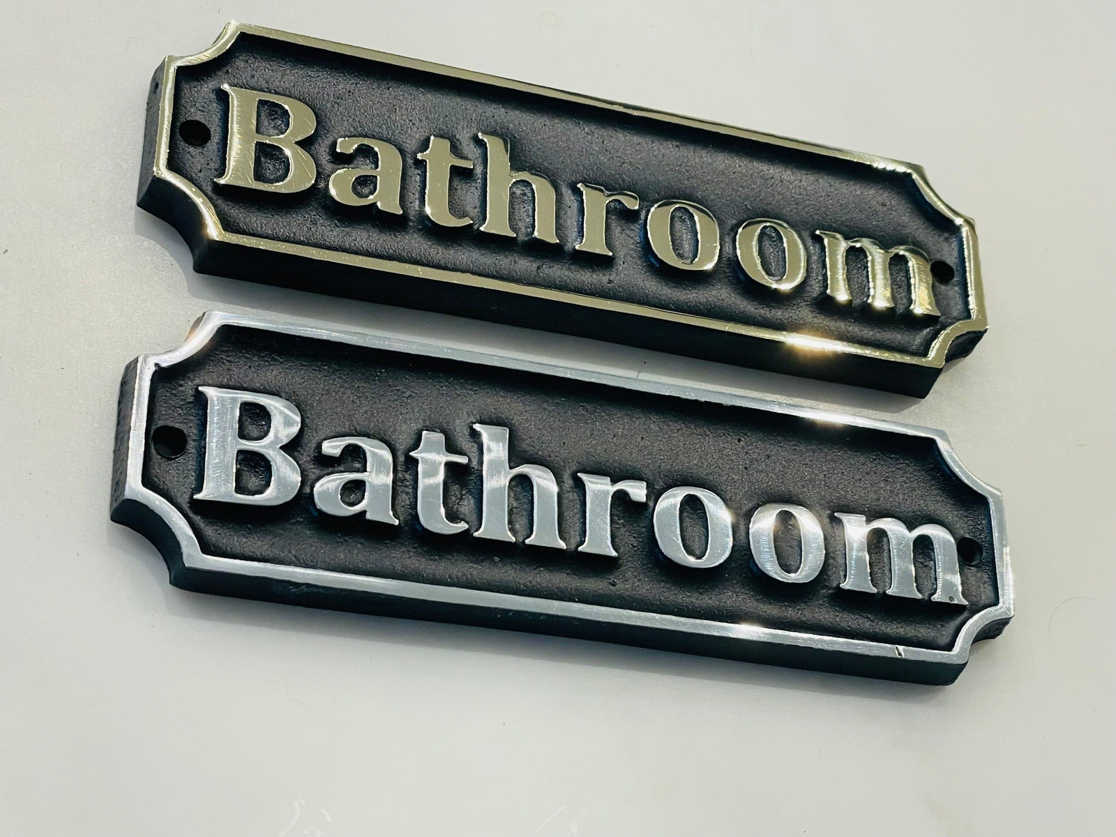 Novelty signs for bathrooms