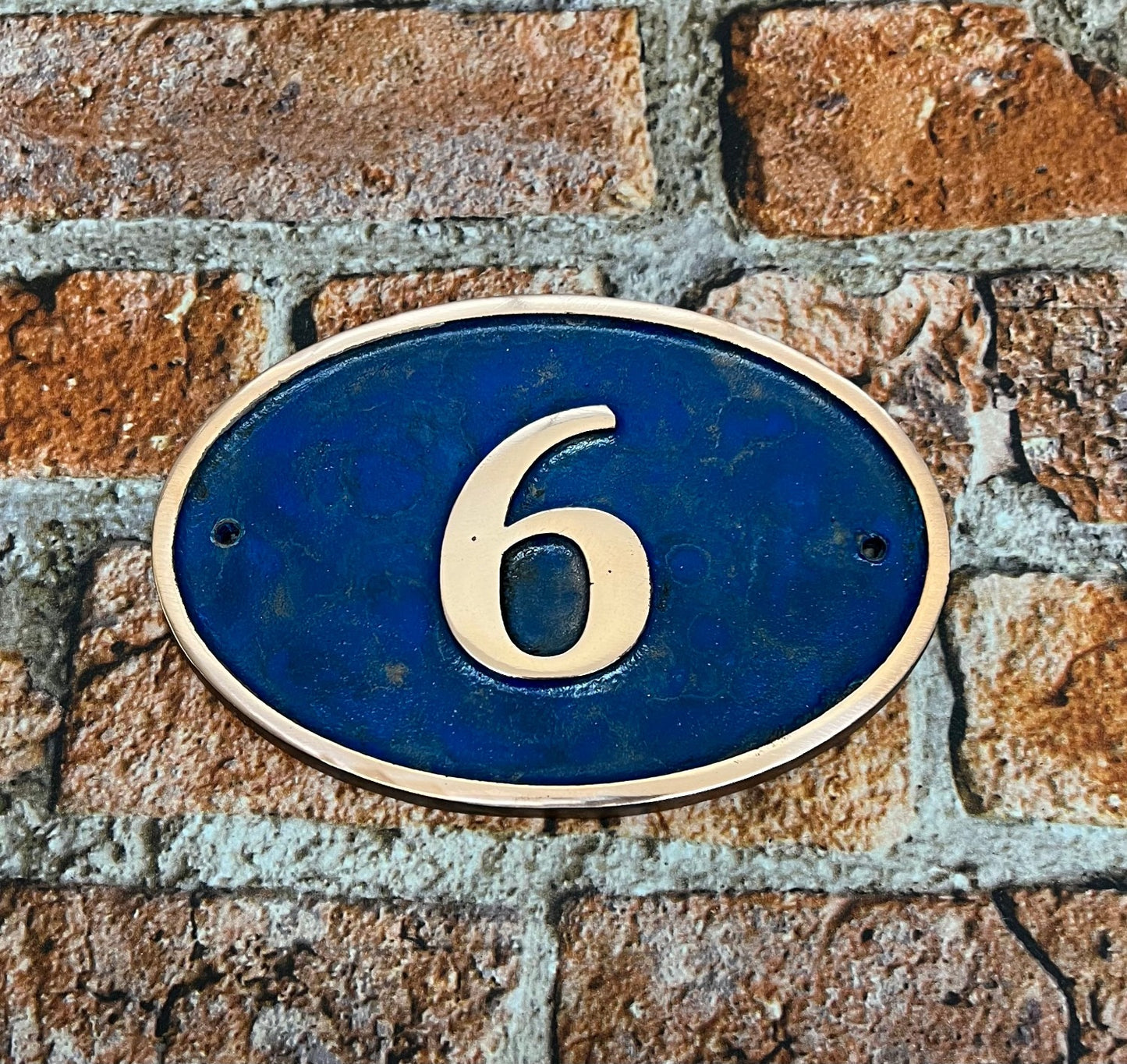 House Number Sign Cast Copper