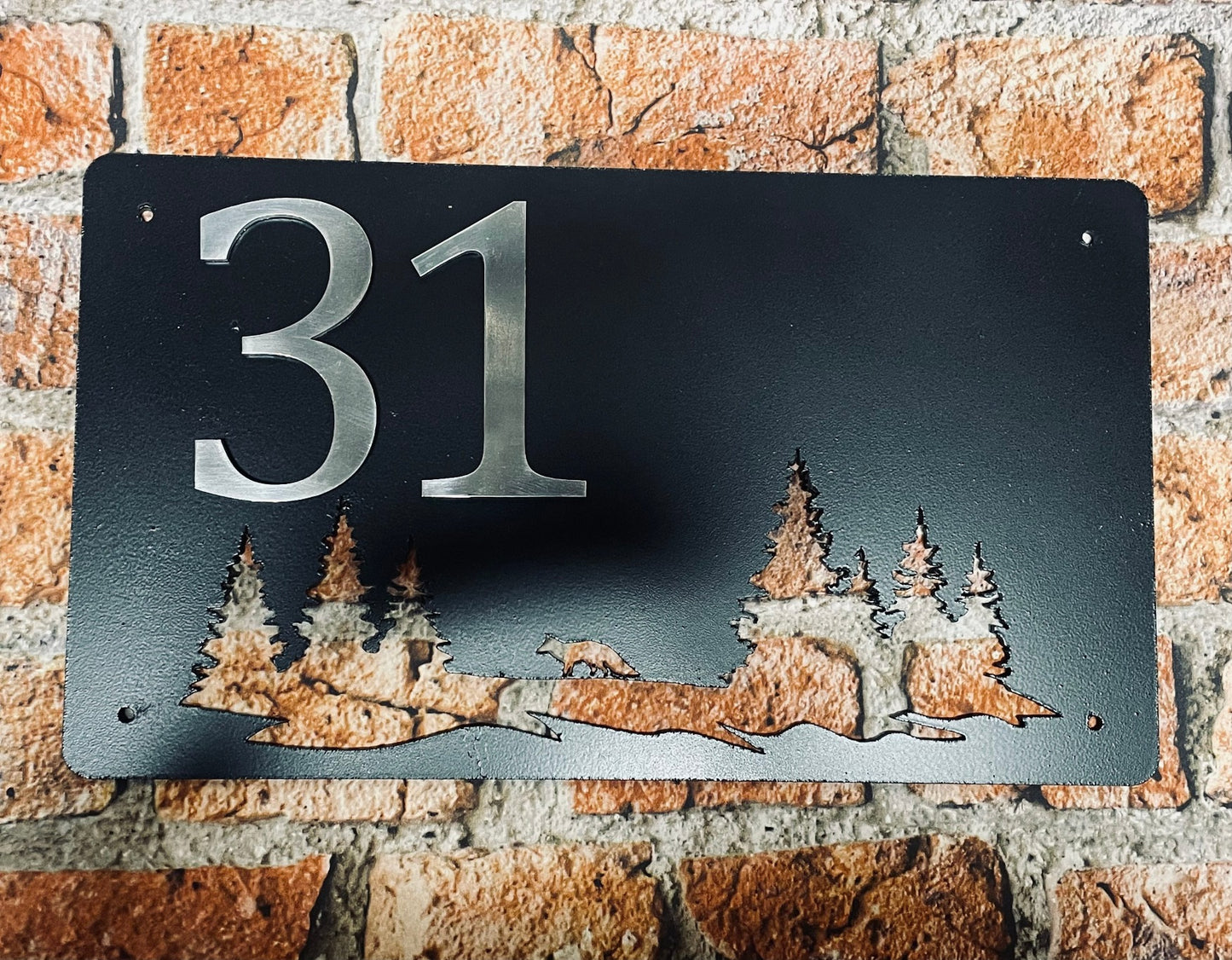 House number sign wildlife design