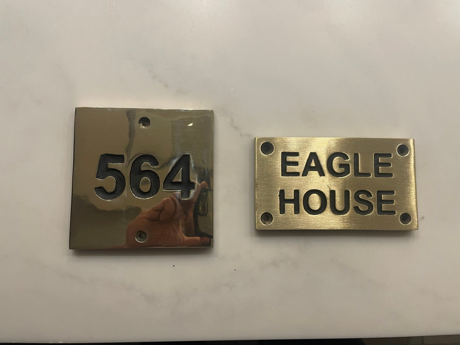 house number sign in Bronze Metal