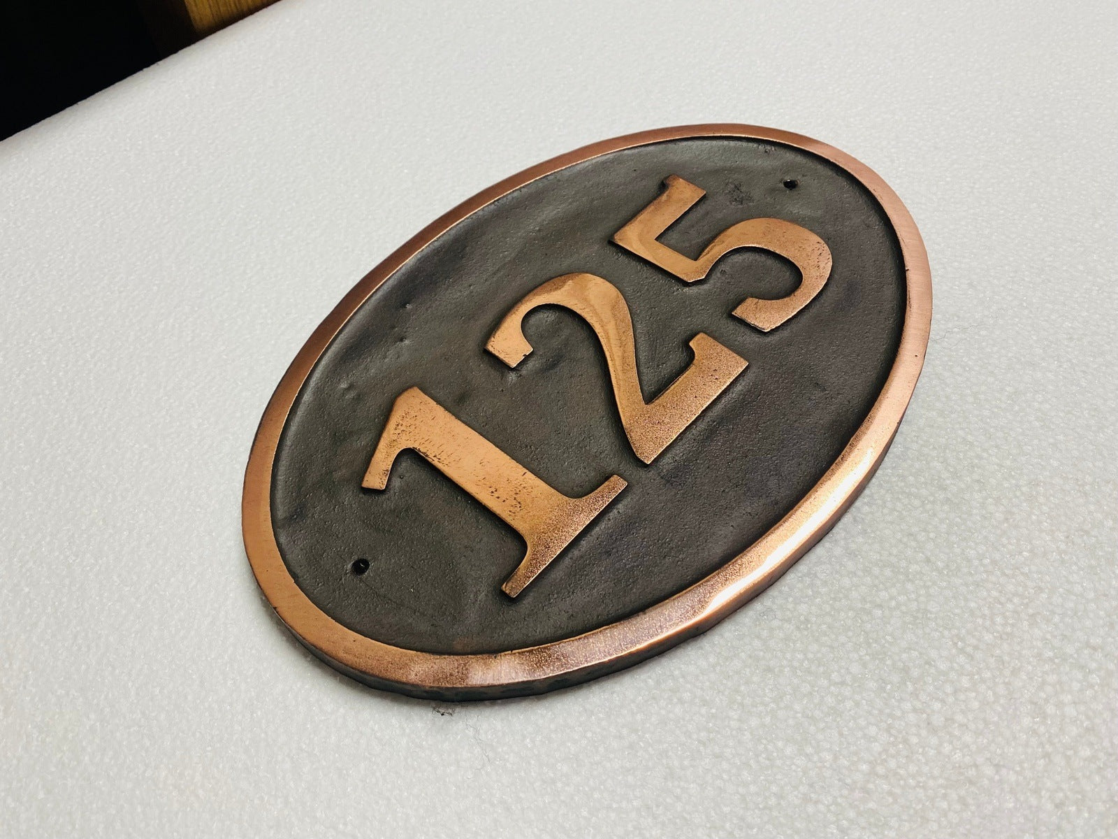 House Number Sign Cast Copper